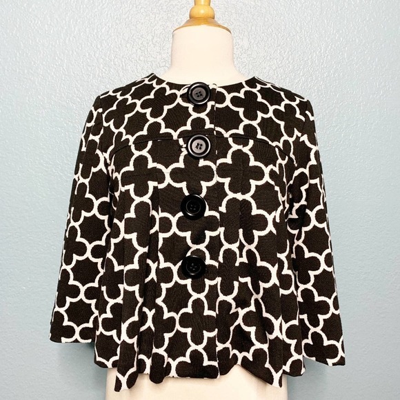 Grace Elements Pleated Cropped Swing Blazer - Picture 1 of 7